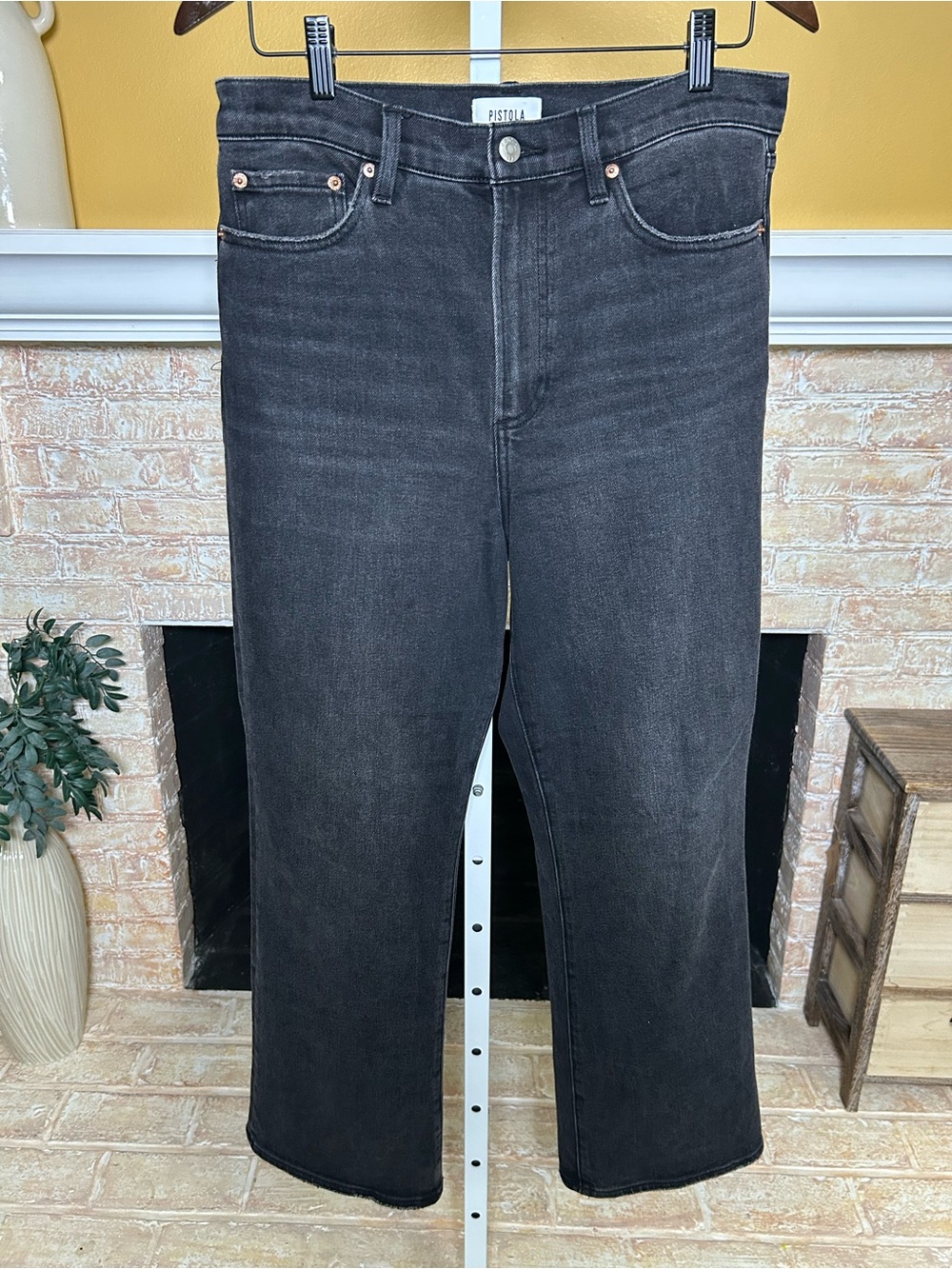 Pistola Lennon High Rise Bootcut Jeans Women’s 30 Black Stretch Denim #1025 - Picture 3 of 12